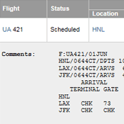 Flight Status Interface
